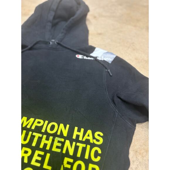 Champion 1919 Rare Men's Hoodie Pullover Thick Graphic Black Size Medium - Picture 5 of 15